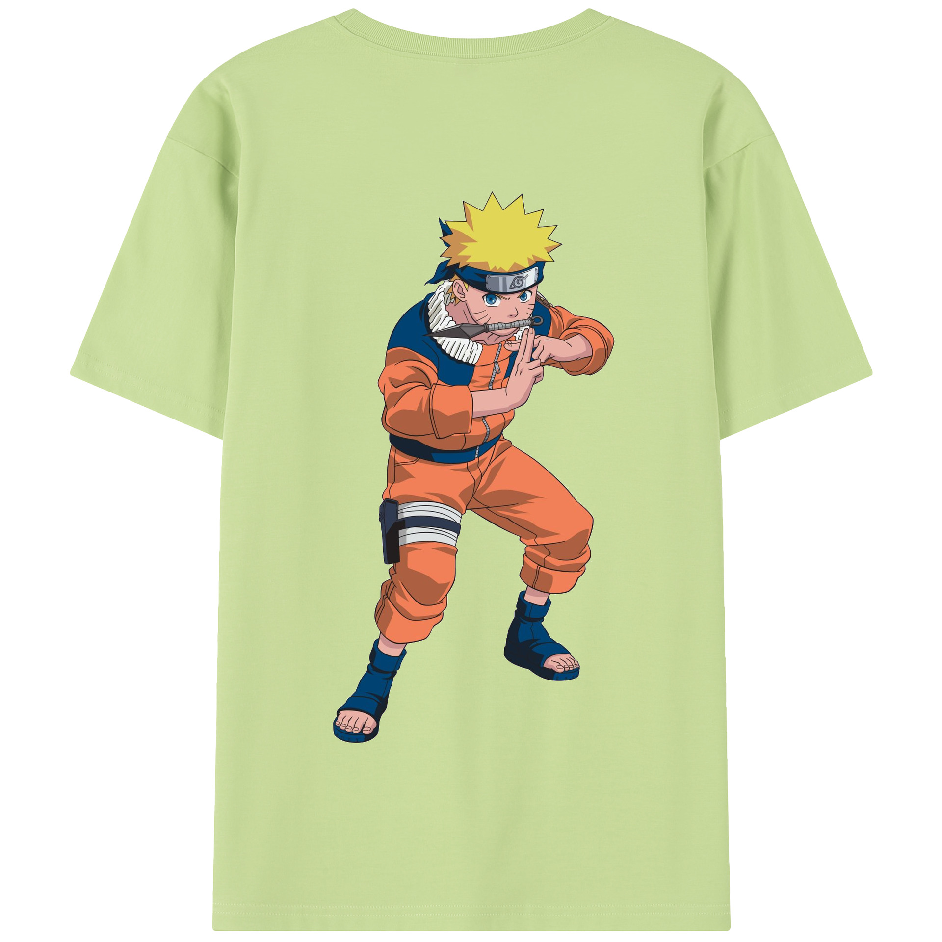 （画像用） NARUTO -ナルト- うずまき ナルト Uzumaki Naruto 綿100％半袖Tシャツ（背面プリント）